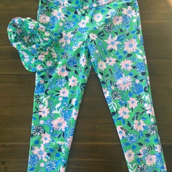 Lilly Pulitzer MATCHING Corso golf pants & hat - Picture 2 of 9